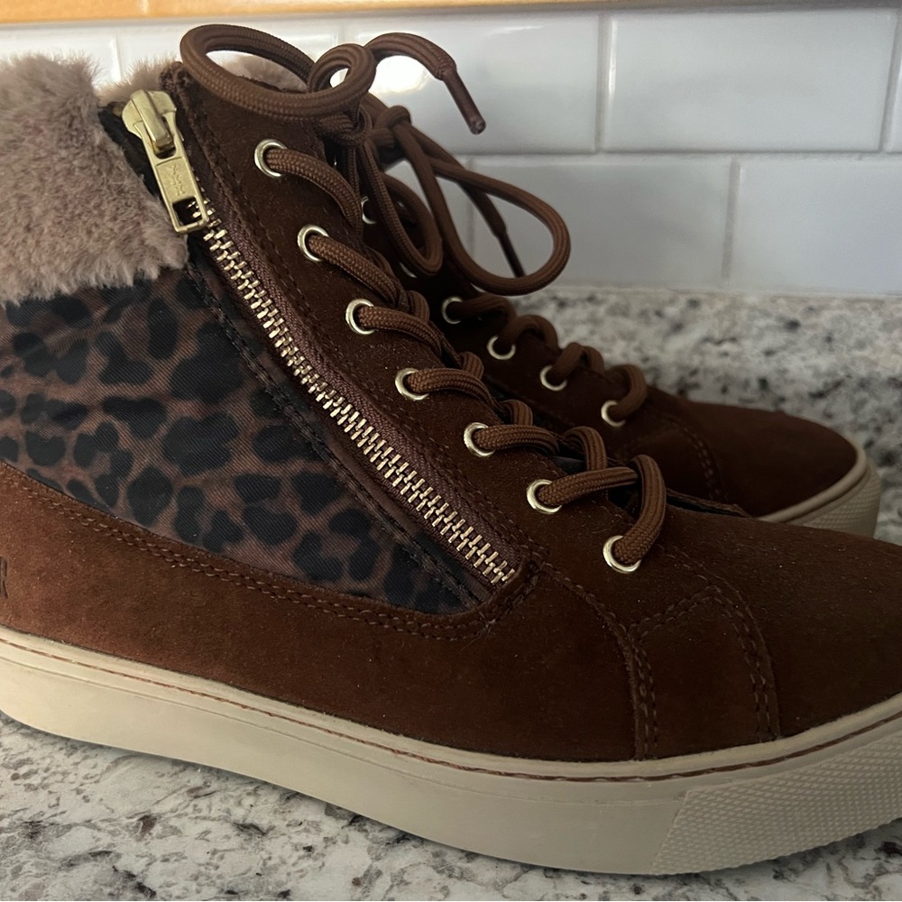 Cougar Dublin chesnut/leopard Ladies Waterproof Winter boots size 7